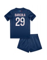 Paris Saint-Germain Bradley Barcola #29 Hjemmedraktsett Barn 2024-25 Korte ermer (+ bukser)